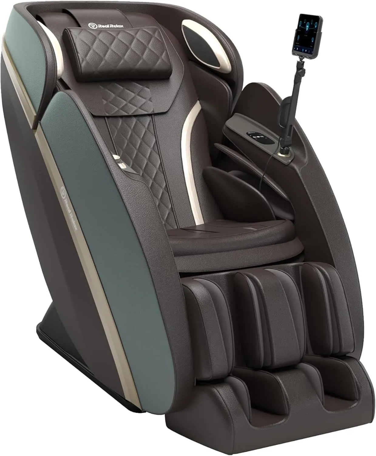 Real Relax 4D Massage Chair Full Body and Recliner, Smart Massage Chair with 27 Modes, 13 Techniques, AI Care, Voice & App Control, Graphene Heating, WaveFlow Airbags, PS6500 Dark Brown