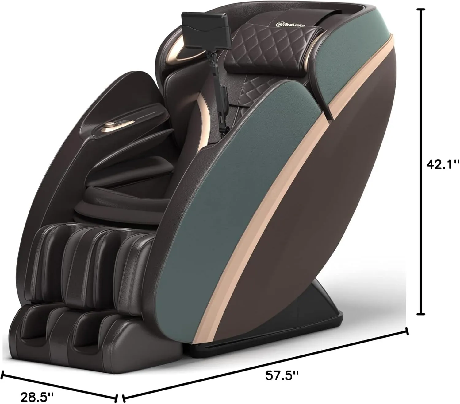 Real Relax 4D Massage Chair Full Body and Recliner, Smart Massage Chair with 27 Modes, 13 Techniques, AI Care, Voice & App Control, Graphene Heating, WaveFlow Airbags, PS6500 Dark Brown