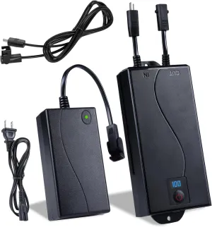 Rechargeable Battery Packs for Reclining Furniture - 2500mAh with LCD Display for Electric Recliners, Power Sofas, Lift Chairs and Couch - only Compatible with 2-Pin Connector Motion Furniture