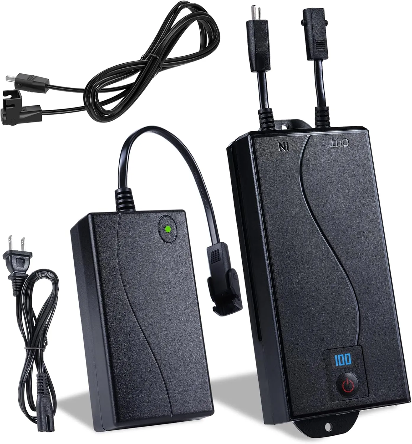 Rechargeable Battery Packs for Reclining Furniture - 2500mAh with LCD Display for Electric Recliners, Power Sofas, Lift Chairs and Couch - only Compatible with 2-Pin Connector Motion Furniture