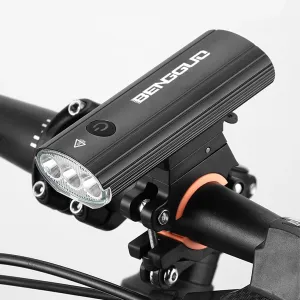 Rechargeable Bike Light, 750 Lumens, USB, 5 Lighting Modes, Emergency Power Bank, for Cyclists, Night Riding, Urban and Trail Use