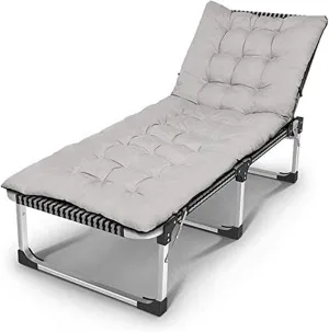 Recliner Camping Chairs Garden Loungers Folding Chair Deck Chair Chaise Lounges, Terrace Recliner Beach Chair Folding Lounge Camping Pool Support 440 Pounds