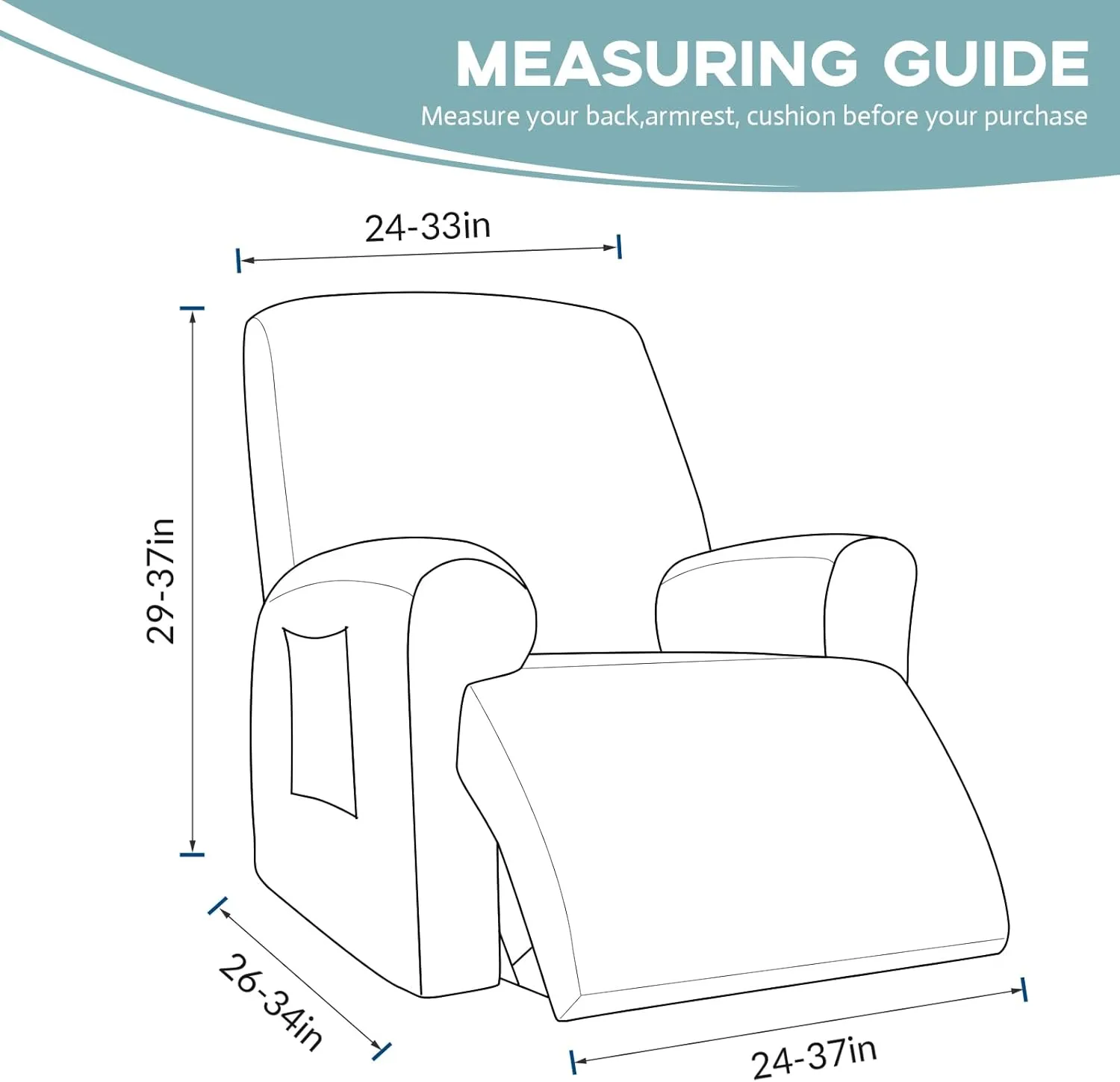Recliner Chair Cover Lazy Boy Recliner Covers Recliner Covers for Recliner Chair 1 Piece Furniture Protector Prevent wear and pet Hair（Recliner,Beige）
