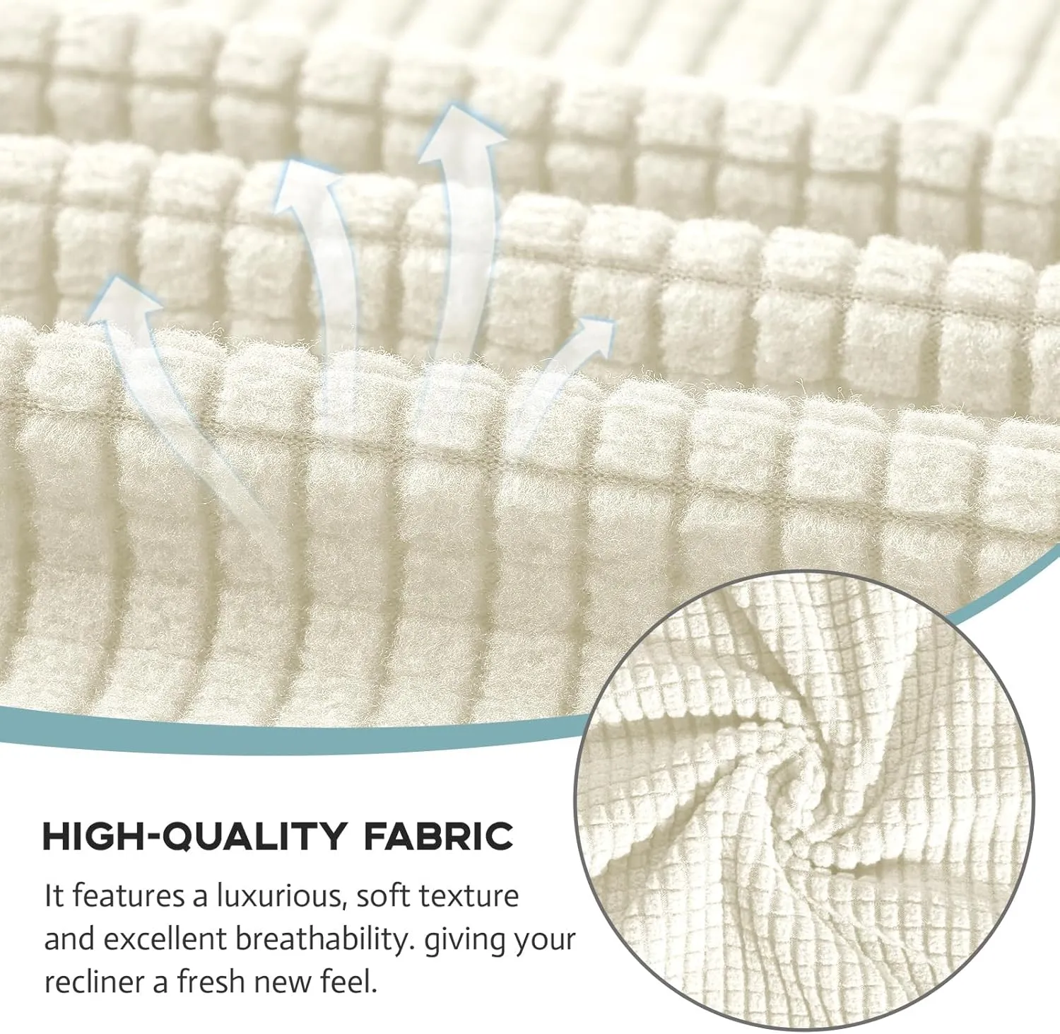 Recliner Chair Cover Lazy Boy Recliner Covers Recliner Covers for Recliner Chair 1 Piece Furniture Protector Prevent wear and pet Hair（Recliner,Beige）