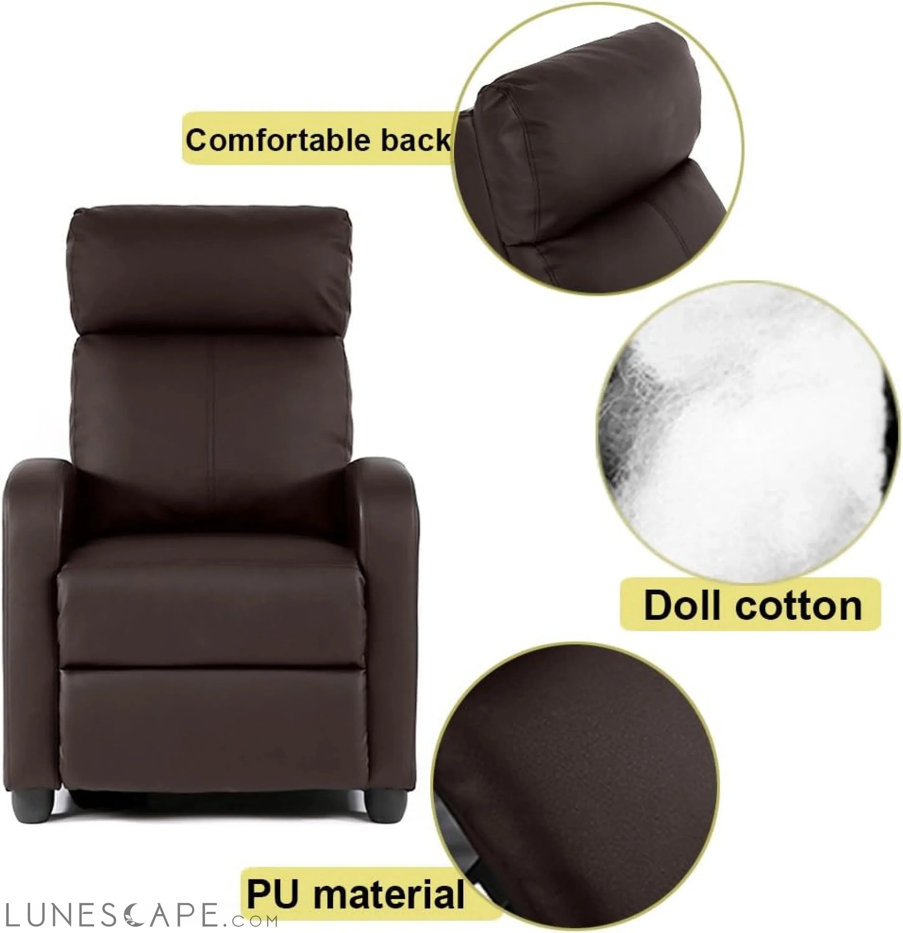 Recliner Chair Reclining Sofa Leather Chair Home Theater Seating