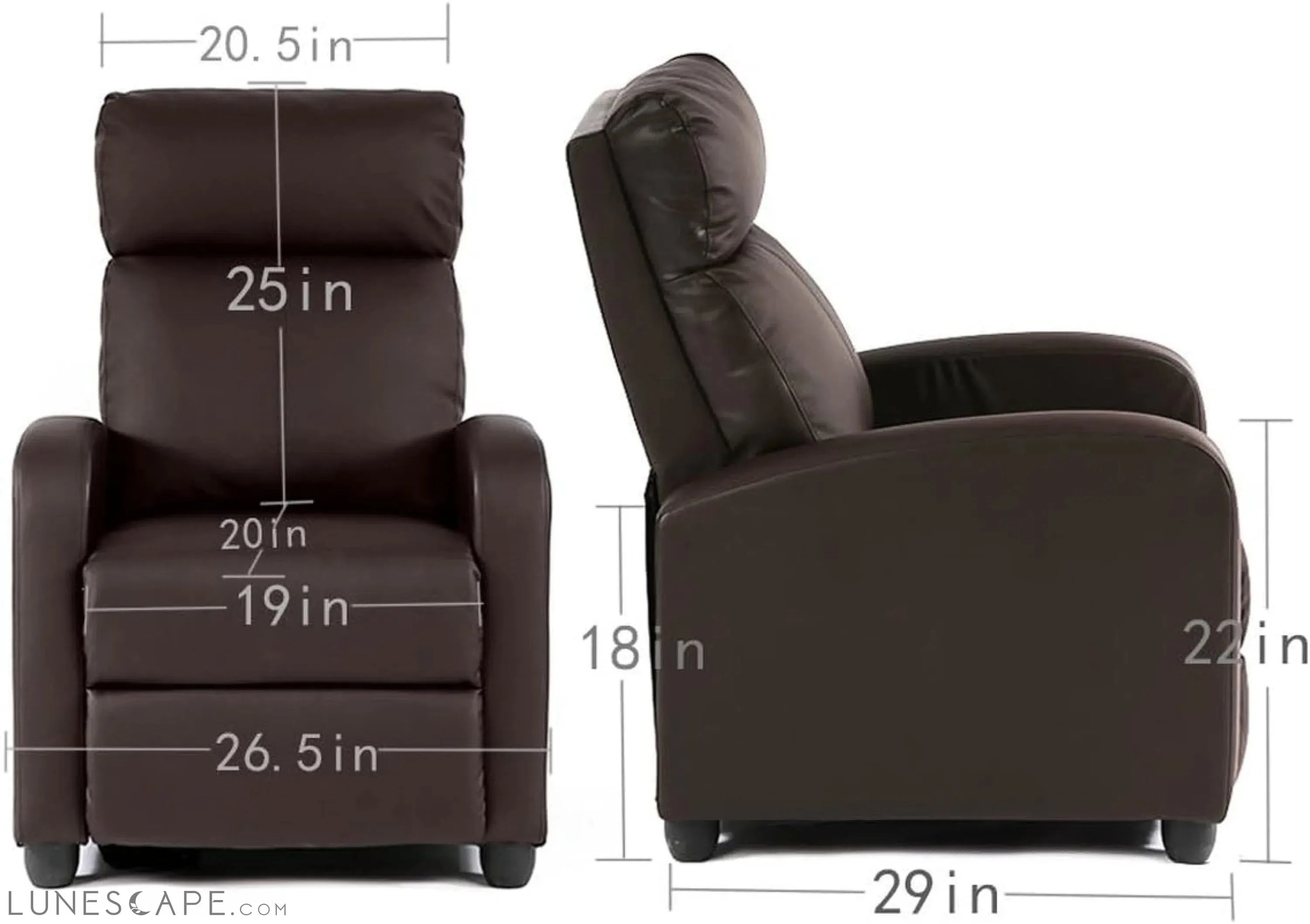 Recliner Chair Reclining Sofa Leather Chair Home Theater Seating