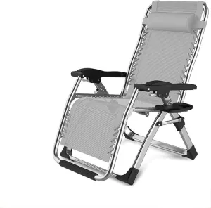 Recliner Comfort Leisure Deck Chairs Folding, Adjustable Zero-Recliner, Beach Home Garden Balcony Multifunction Sun Lounger,1