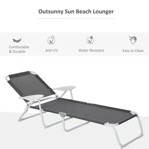 Reclining Lounge Chair – 4-Level Adjustable Backrest