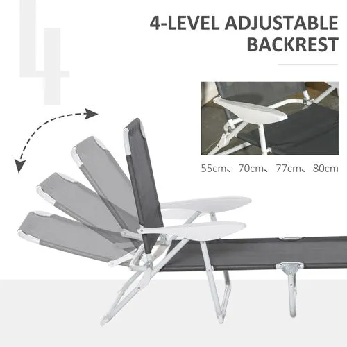 Reclining Lounge Chair – 4-Level Adjustable Backrest