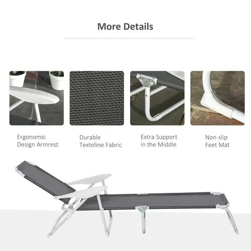 Reclining Lounge Chair – 4-Level Adjustable Backrest