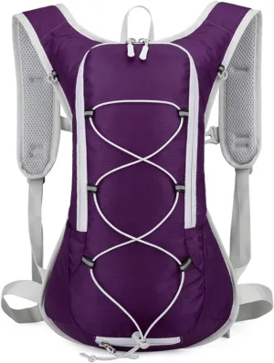 REEBOW GEAR Running Backpack Cycling Hydration Packs Hydration Pack Backpack Suitable for Outdoor Running, Cycling and Mountaineering,Purple