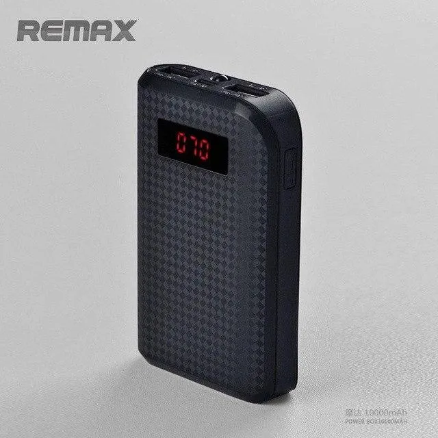 REMAX Power Bank 10000mAh Universal Mobile Phones Portable Charger Powerbank Dual USB LED LCD 10000mAh External Battery Charger