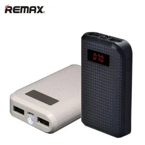 REMAX Power Bank 10000mAh Universal Mobile Phones Portable Charger Powerbank Dual USB LED LCD 10000mAh External Battery Charger