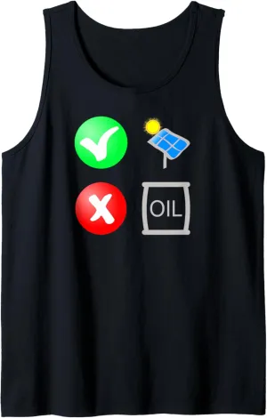 Renewable Energy Funny Solar Power Switch For Solar Power Tank Top