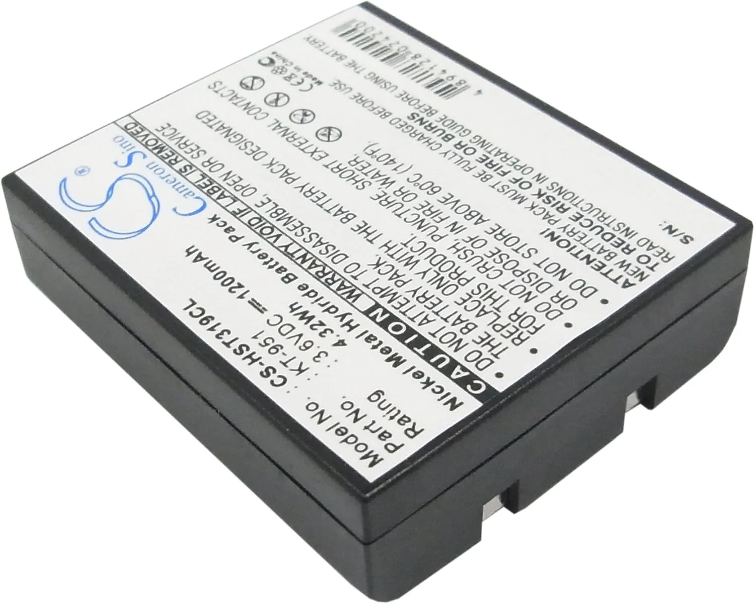 Replacement Battery Compatible with Kathrein KT951 1200mAh/3.6V