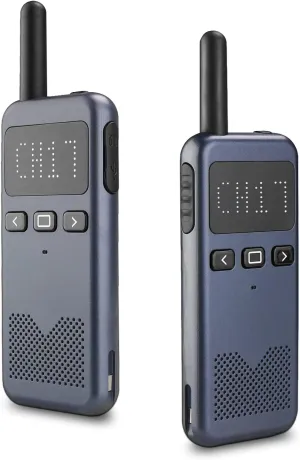 Retevis RB19P Walkie Talkies Long Range, GMRS Radio, Ultra Thin, NOAA, USB-C, 2000mAh Recharbeable Battery, Emergency Radio for Restaurant Outdoors Off Road Hunt Trip(2 Pack,Navy Blue)