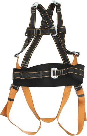 Rock Climbing Harness with High Strength Polyester and Protective Pad for Outdoor Adventures and Aerial Work Safety