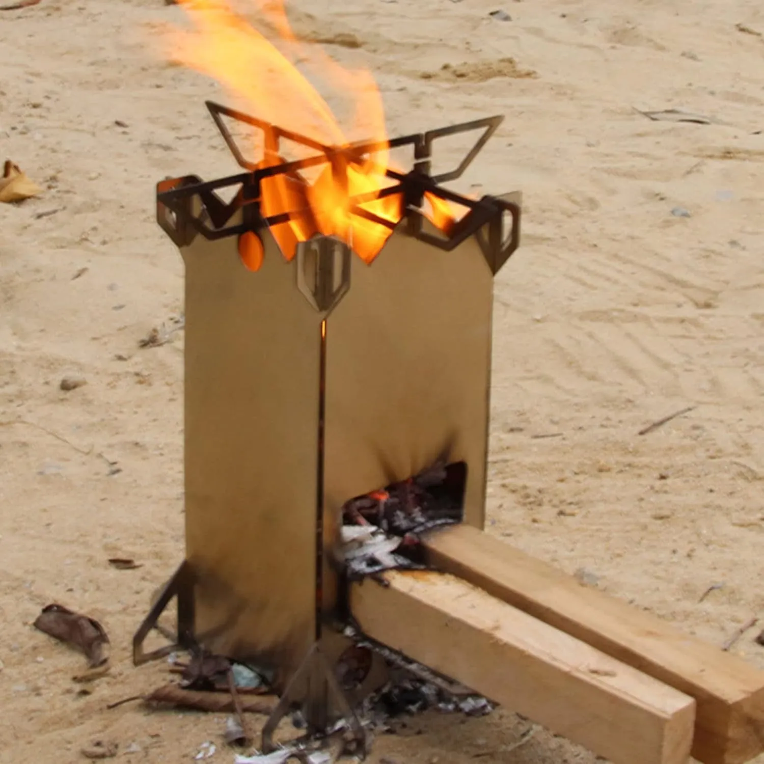 Rocket Stove Wood Burning Stove Premium Camping Stove for Backpacking, Hiking, RV and Survival - Barrel Stove Kit with Handles