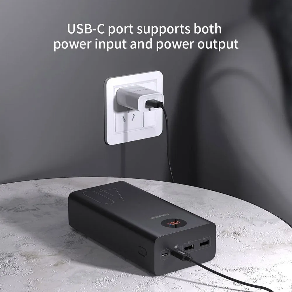 Romoss PEA40 40000mAh 18W Portable Power Bank - Black
