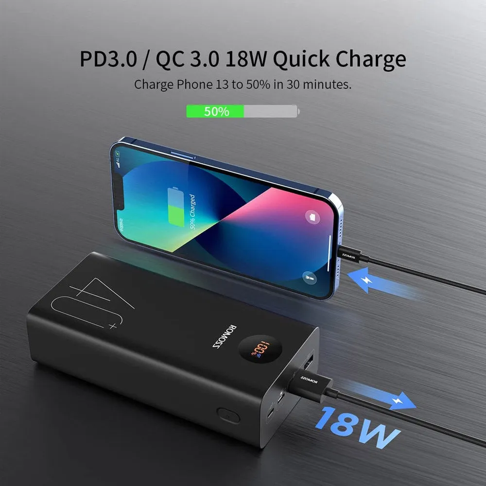 Romoss PEA40 40000mAh 18W Portable Power Bank - Black