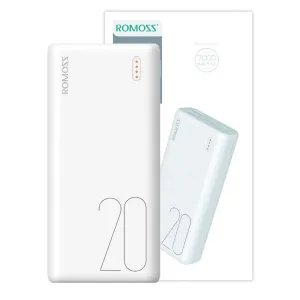 Romoss Simple20 20000mAh Ultra-Fast Charging Power Bank - White