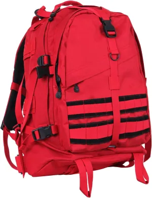 Rothco Large Transport Pack - Rugged Tactical Backpack MOLLE Bag for EDC Storage (Red, one size)
