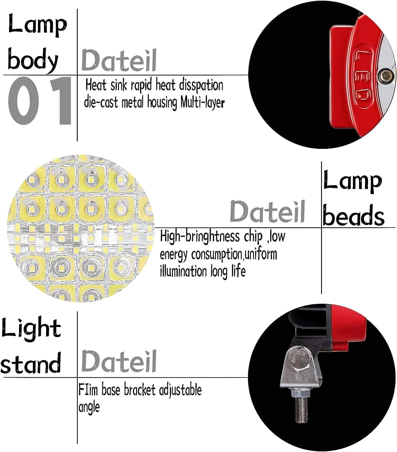 Round LED Light Pods Offroad 7 Inch, 210W 21000lm LED Off Road Driving Auxiliary Fog Lights 12V 24V for Truck ATV SXS RZR UTV 4x4 Car Offroad Lighting Waterproof (4 Pack)