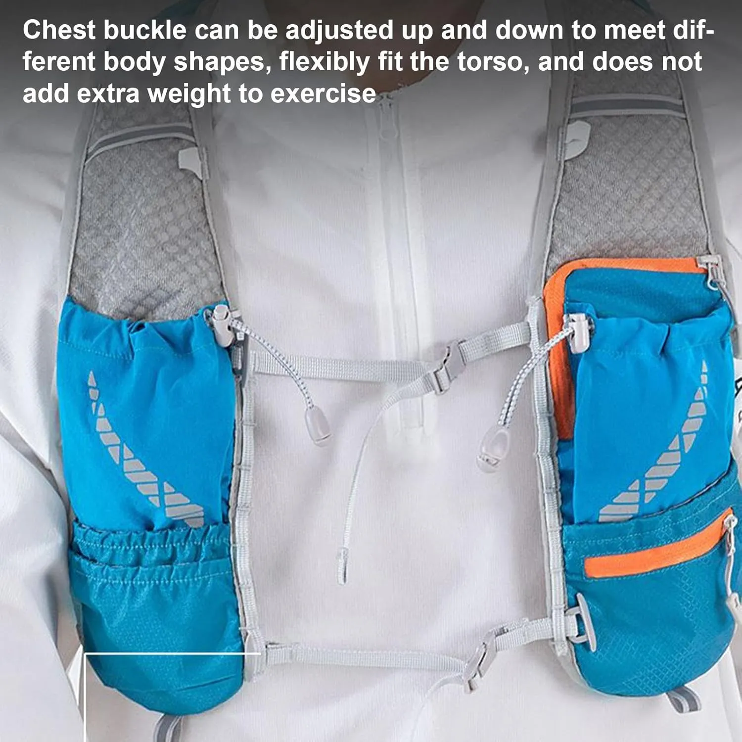 Running Backpack - Lightweight Reflective Backpack, Hydration Pack for | Breathable Water Bladder Backpack, Reflective Cycling Vest for Jogging Trail Running Outdoor Sports Men Women
