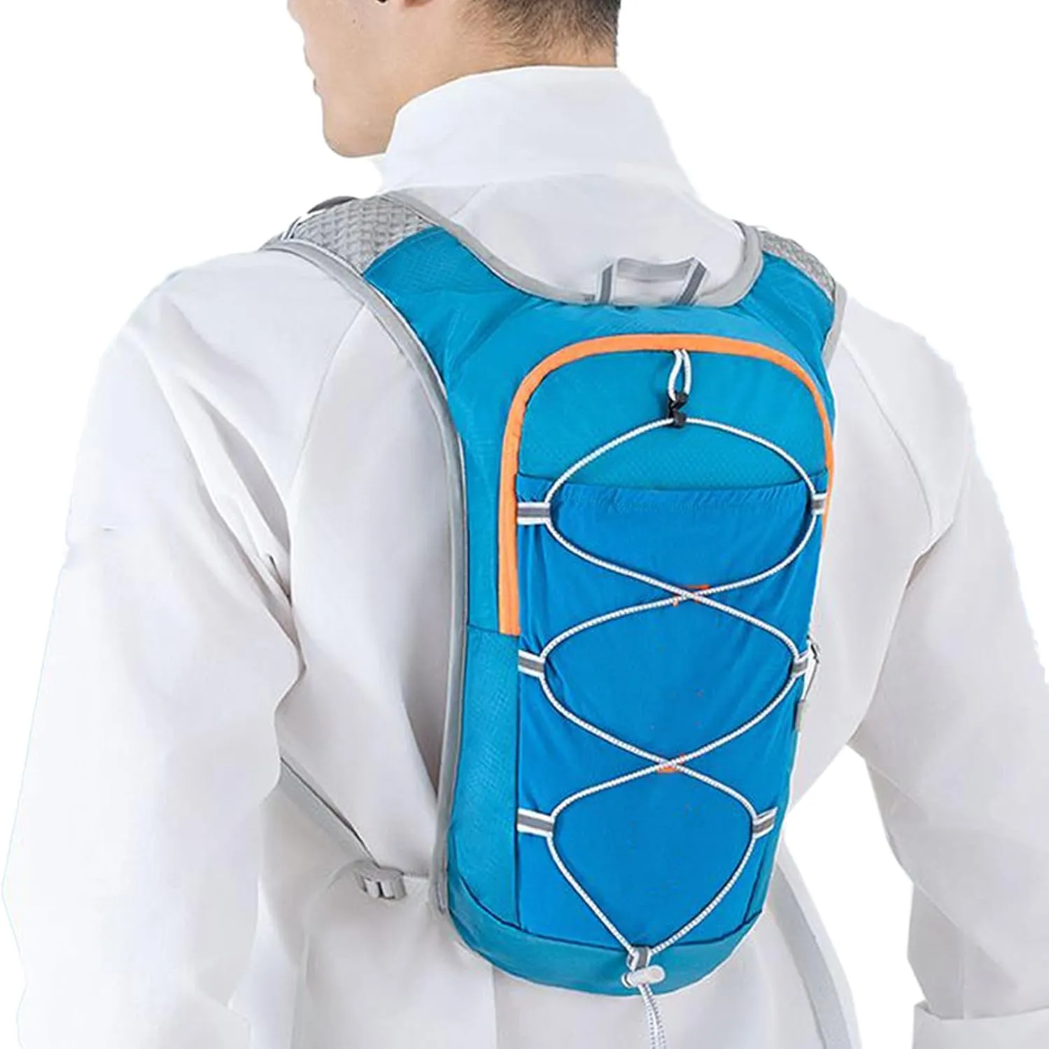 Running Backpack - Lightweight Reflective Backpack, Hydration Pack for | Breathable Water Bladder Backpack, Reflective Cycling Vest for Jogging Trail Running Outdoor Sports Men Women