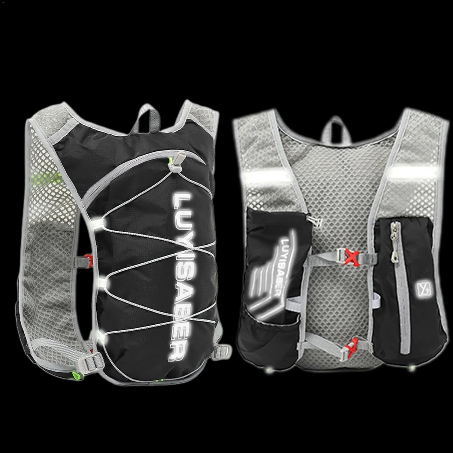 Running Hydration Pack | Trail Running Hiking Backpack, 1.5L Hydration Bladder | Lightweight Running Backpack with Adjustable Shoulder Strap, Water Backpack for Alpine Skiing, Cycling