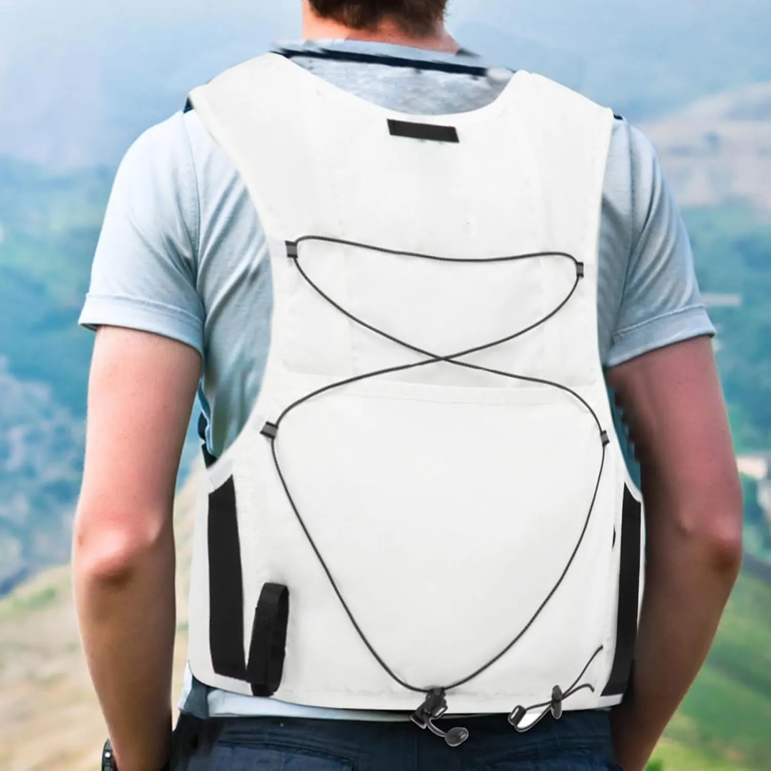 Running Hydration Vest Backpack - Lightweight Daypack Vest - Hydration Vest Daypack for Hiking Trail Running Cycling Race for Women Men