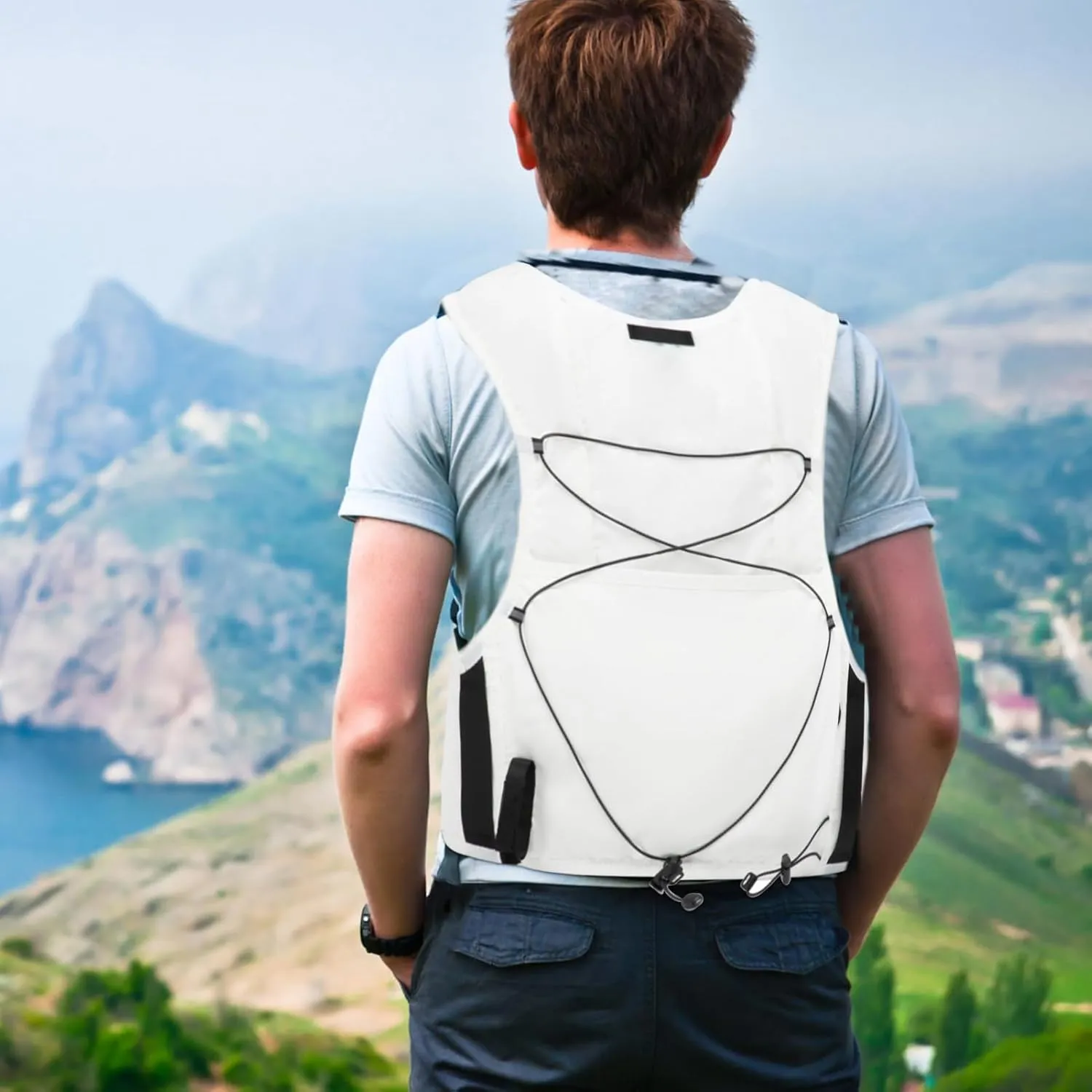 Running Hydration Vest Backpack - Lightweight Daypack Vest - Hydration Vest Daypack for Hiking Trail Running Cycling Race for Women Men