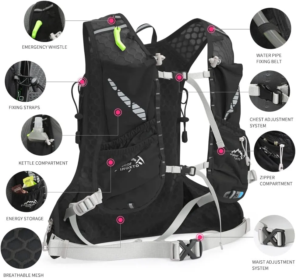 Running Hydration Vest for Men Women Water Backpack for Running 3L Running Hydration Pack for Trail Running Marathon Race Hiking