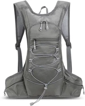 Running Pack for Men,Hydration Pack for Runners,Waterproof Pockets, Lightweight, Breathable and Perspiration Wicking, Can Be Used with 2L Water Bag, Suitable for Marathons(Grey) (G