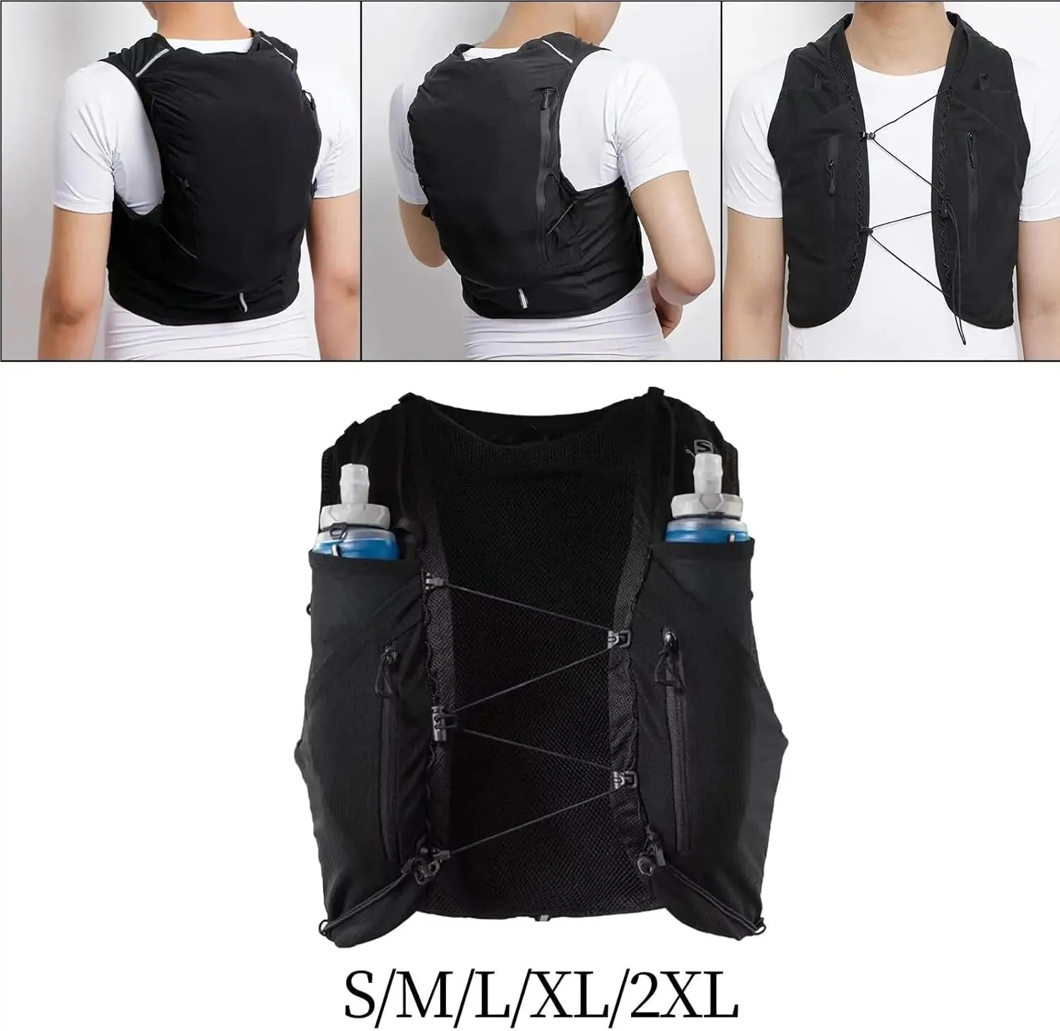 Running Vest Hydration Vest Daypack Multi Pockets Running Vest Backpack Sport Bag for Men Women for Running Bicycle Camping Jogging Climbing for Running