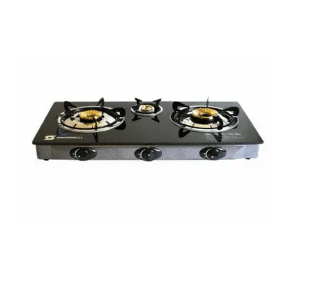 Saachi Triple Burner Glass Gas Stove – Power, Style & Convenience in Every Meal