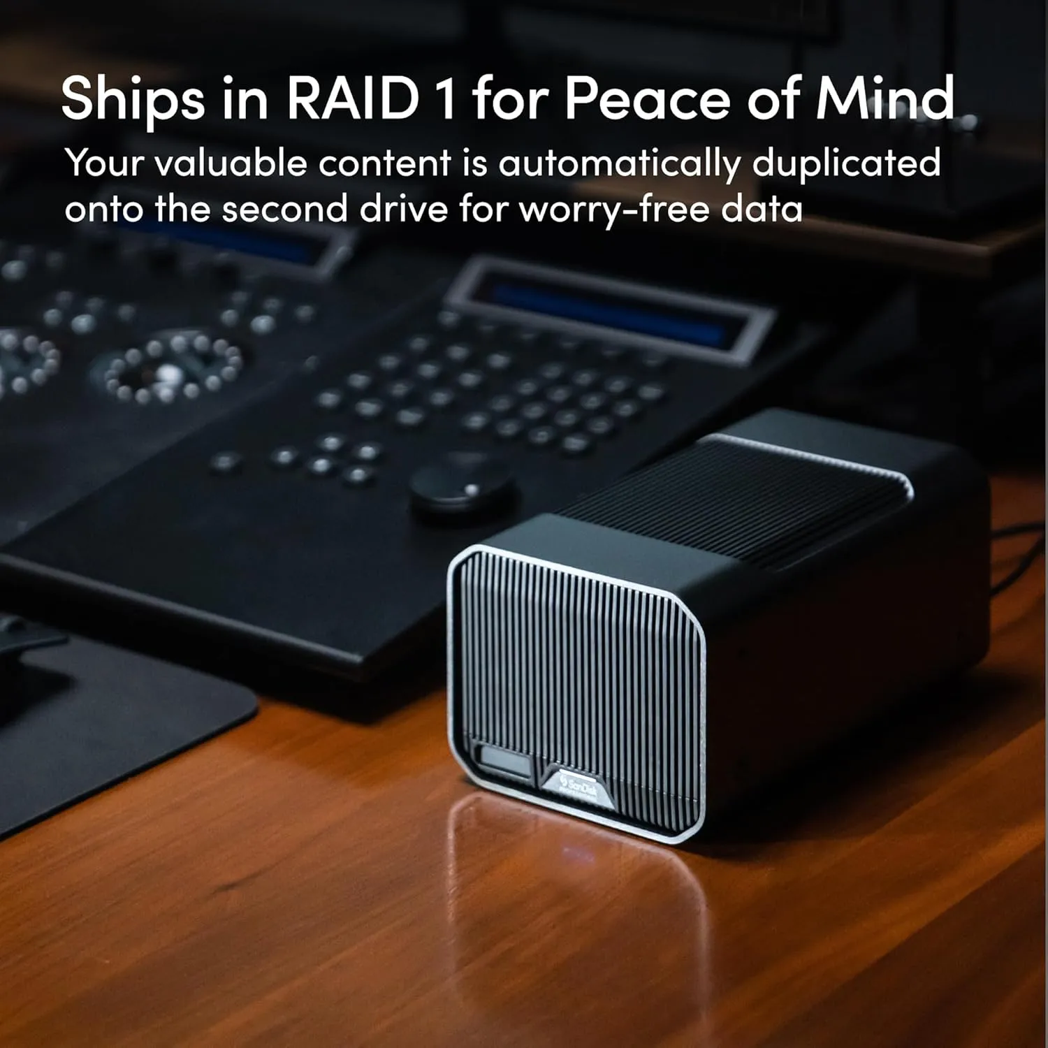 SanDisk Professional 36TB G-RAID Mirror - External HDD, RAID with Redundancy, Thunderbolt 3, USB (10Gbps), 7200RPM Ultrastar Hard Drive, Up to 260MB/s Read in RAID 1 - SDPHH2H-036T-NBAAD