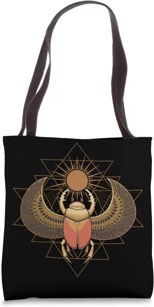 Scarab Sri Yantra Sacred Geometry Egyptian Symbol Power Sun Tote Bag