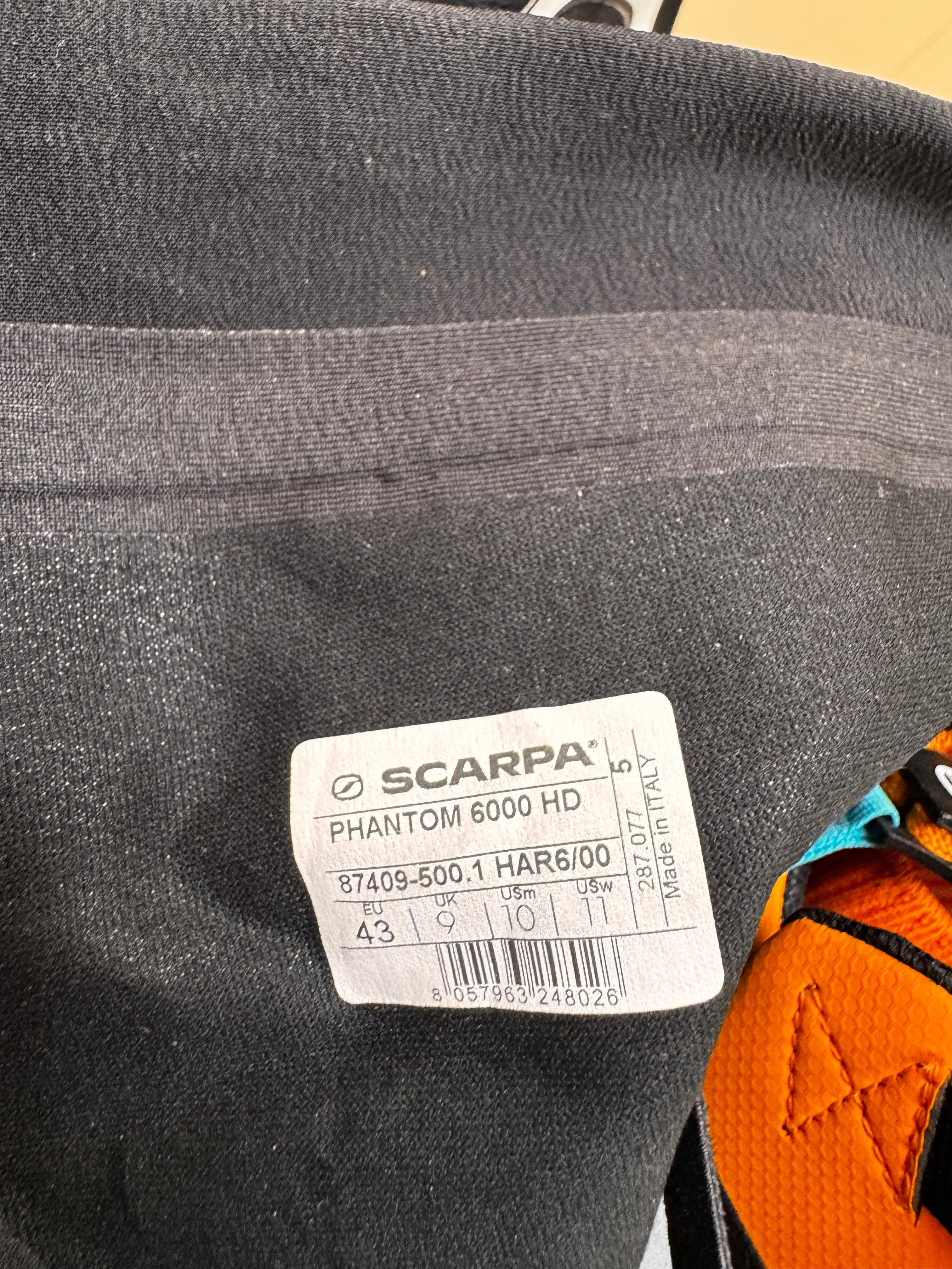 Scarpa Phantom 6000 M boots, size 43,new