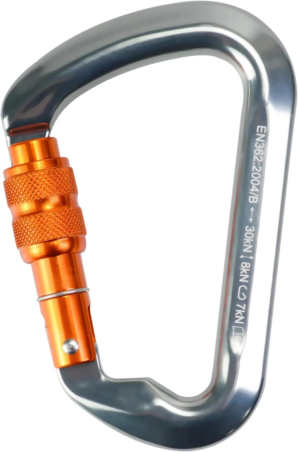 SEPEAK UIAA 30kN Locking Climbing Carabiner, Professional Heavy Duty Screwgate Clip for Outdoor Climbing, Mountaineering, Rappelling, Camping, Hiking, Swing,Large D Carabiner Hook/6744lb