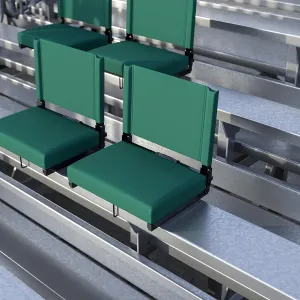 Set of 2 500 lb. Rated Lightweight Stadium Chair with Ultra-Padded Seat