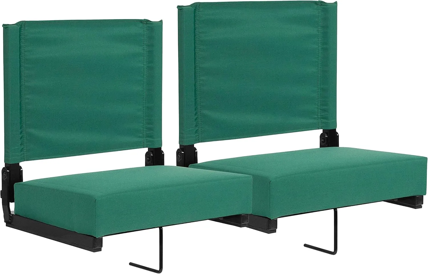 Set of 2 500 lb. Rated Lightweight Stadium Chair with Ultra-Padded Seat
