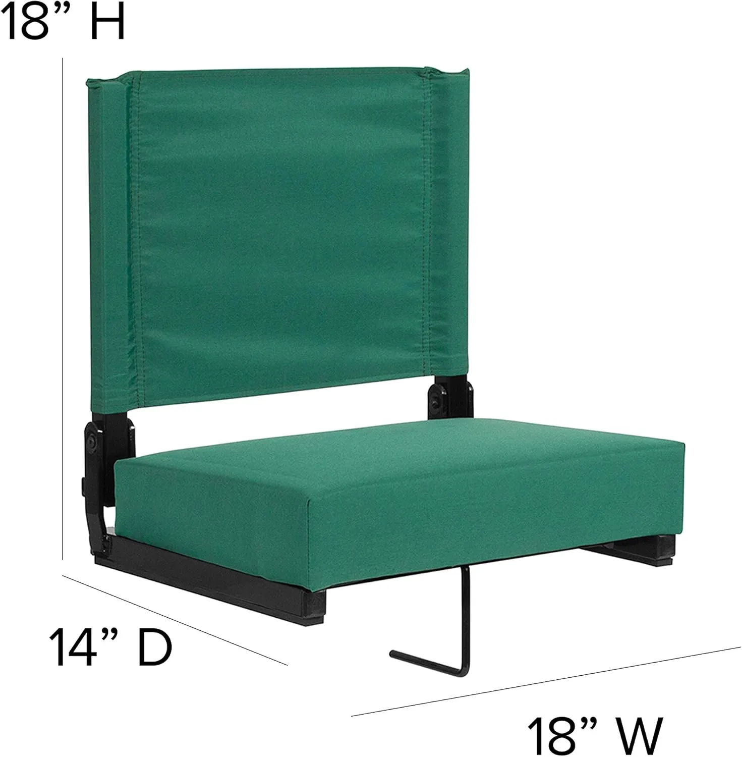 Set of 2 500 lb. Rated Lightweight Stadium Chair with Ultra-Padded Seat