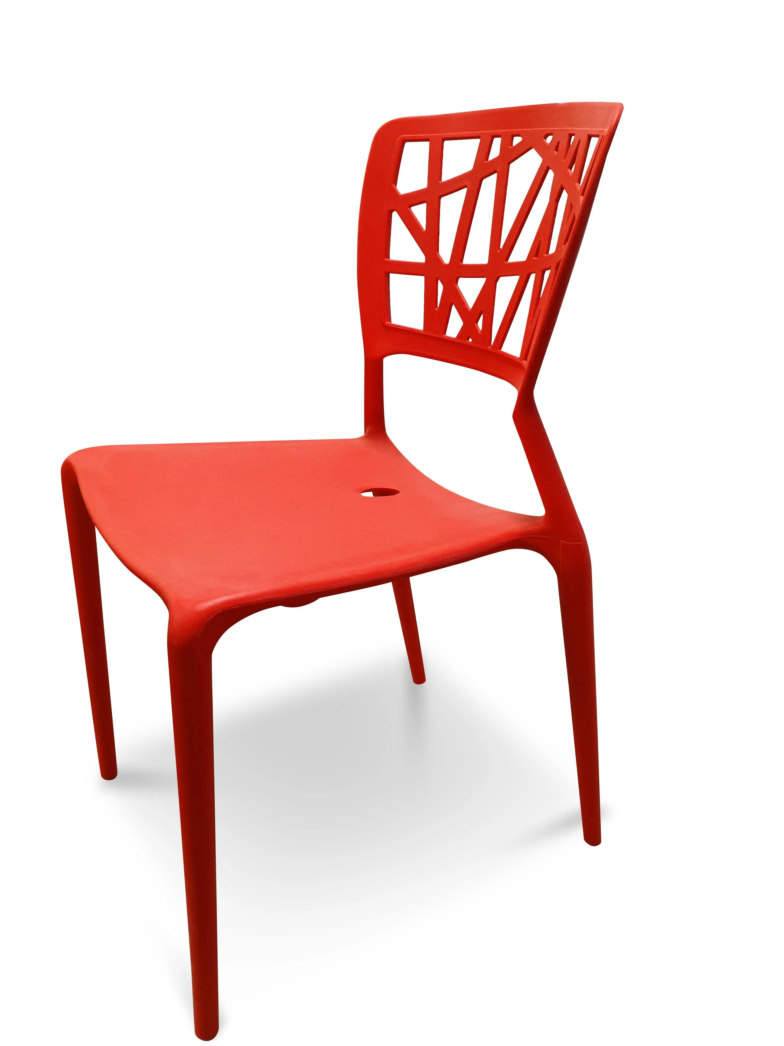Set of 4 Belize Dining Side Chair - Red
