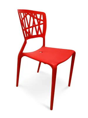 Set of 4 Belize Dining Side Chair - Red
