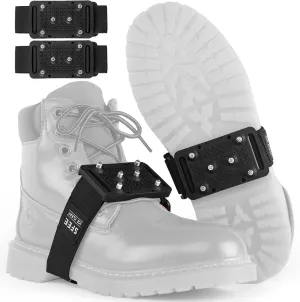 Sfee Ice Cleats Crampons, Easily Rotate Ice Grippers Ice Cleats for Shoes and Boots with Tungsten Studs Shoe Spikes