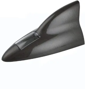 Shark Fin Aerial-MASO Solar Power Shark Fin Aerial Car Radio Antenna, 12 LED Warning Light, Radio Antenna Base Replacement（Grey）