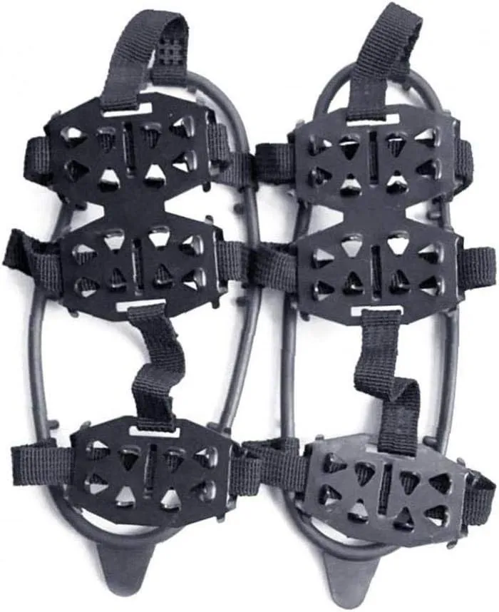 Shoe Boot Cleats Snow Ice Traction Shoe 24-Tooth Snow Anti-Slip Crampons Black M Size Shoe Cover 1 Pair