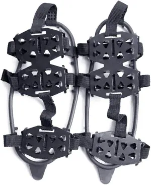 Shoe Boot Cleats Snow Ice Traction Shoe 24-Tooth Snow Anti-Slip Crampons Black M Size Shoe Cover 1 Pair
