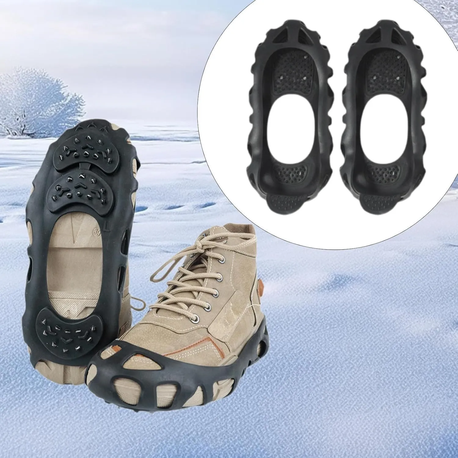 Shoe Crampons Shoe Spikes Grips Ice Cleats Ice Grippers for Climbing Outdoor Activities